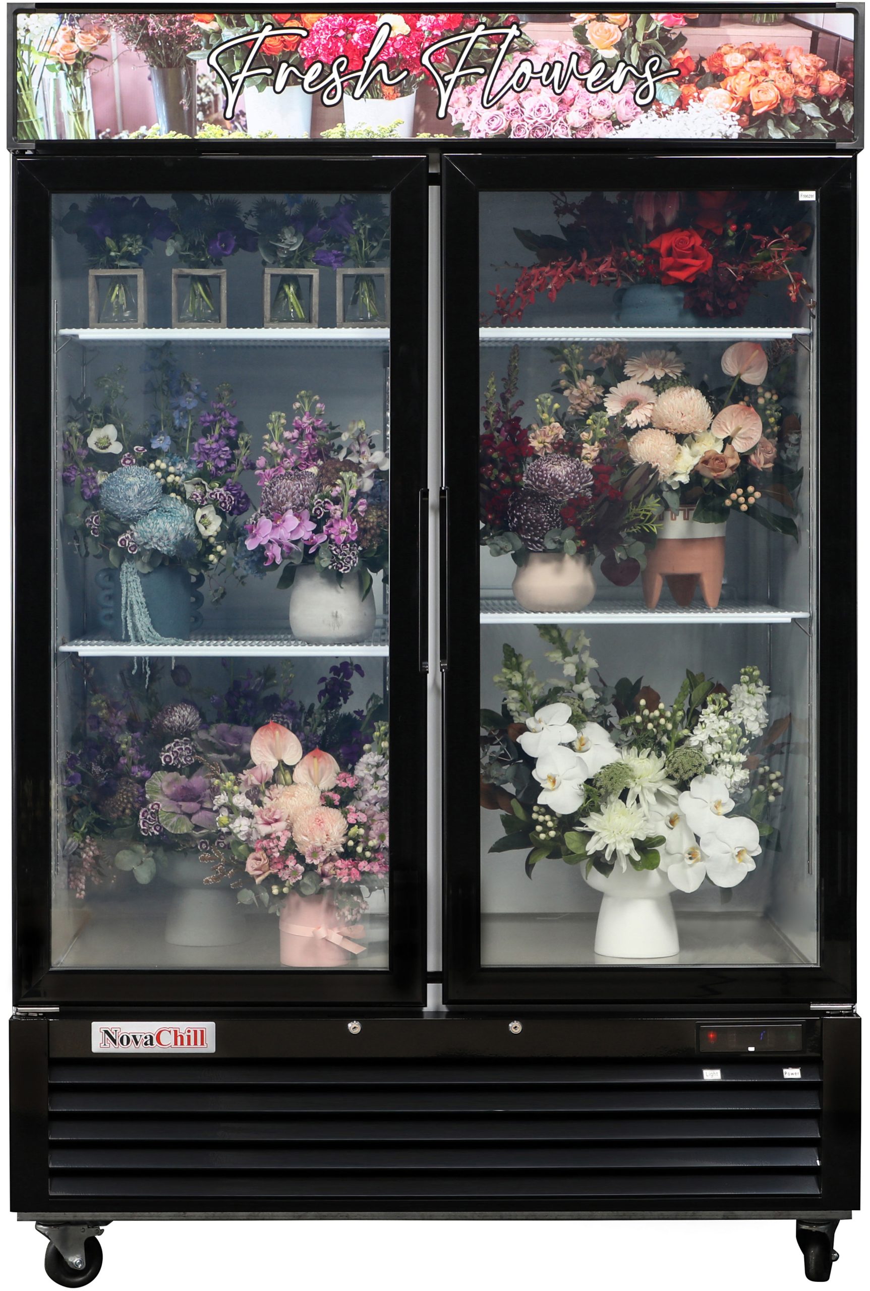 Double door floral fridge