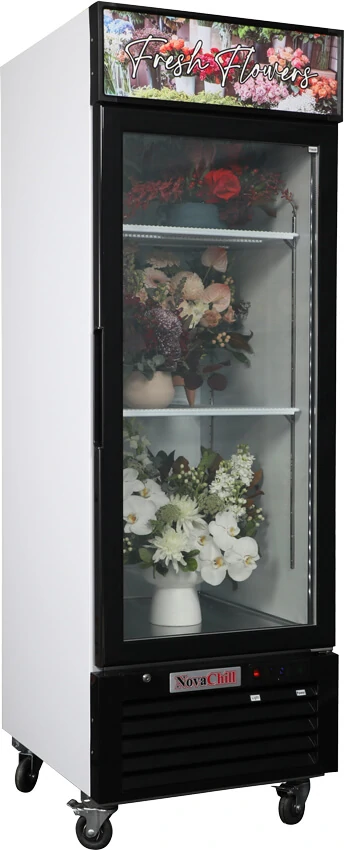 Single door flower fridge